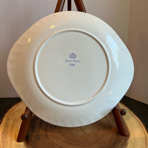 Dainty 1994 MINTON Bone China CAKE PLATE, Summer Bouquet, Trailing Roses - Picture 4 of 5